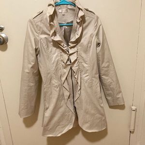 Kenar Beige Ruffle Trenchcoat Size M Gently used